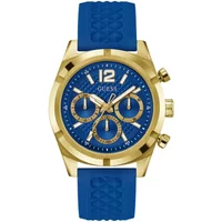 Widerstand Multifunktions Blau Gold Uhr Guess