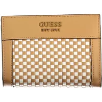 Elegante Braune Kompaktbrieftasche mit Sicherem Verschluss Guess