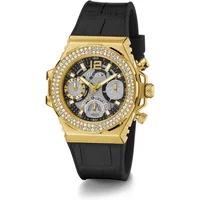 Fusia Gw0553L4 Lederuhr Schwarz/Gold Guess