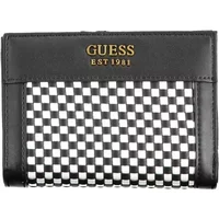 Elegante Schwarze Geldbrse mit Kontrastdetails Guess