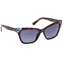 Schwarze Sonnenbrille mit Quadratischem Rahmen Guess