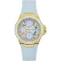 Guess Damen Armbanduhr Selene Multifunktion hellblau