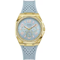 Guess Damen Armbanduhr Zest Multifunktion hellblau