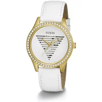 Guess Damen Armbanduhr Lady Idol Lederarmband weiß 38 mm Gw0596L1 Guess