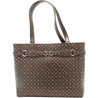 Braune Shopper-Tasche mit Goldenen Details Guess