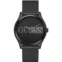 Reputation Schwarze Edelstahl Uhr Guess