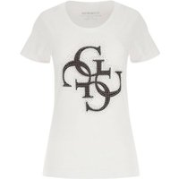 Guess T-Shirt Damen T-Shirt 4G LOGO Slim Fit (1-tlg)