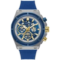 Masterpiece Multifunktions Blau Silber Uhr Guess