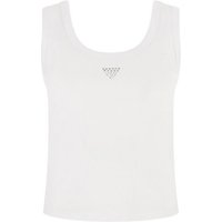 Guess T-Shirt Damen Tanktop TRIANGLE BLING RIB TANK (1-tlg)