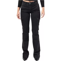 Schwarze Cargo Bootcut Jeans Guess