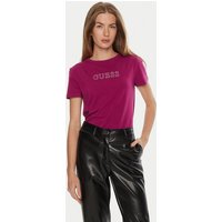 Guess T-Shirt - basic T-Shirt - Shirt kurzarm Damen - T-Shirt mit Strass Logo