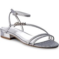 GUESS Damen Marken-Sandalette Silberfarben