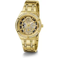 Guess Damen Armbanduhr Allara Multifunktion skeleton Gold Gw0604L2 Guess