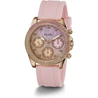 Guess Damen Armbanduhr Sparkling Pink Multifunktion 38 mm Rosa