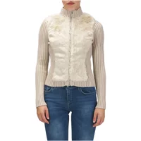 Ivory Strickjacke Eleganter Winterstil Guess