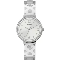 Damen Motiv Analog Edelstahl Uhr Guess