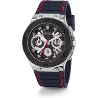 Circuit Herrenuhr Blau/Rot Guess