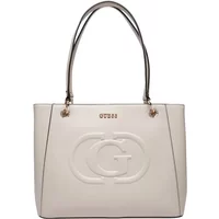 Elegante Creme Shopper Tasche Guess