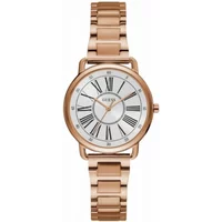 Rosa Damen Edelstahl Uhr Guess