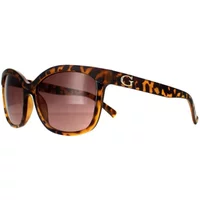 Braune Resin Sonnenbrille für Frauen Guess