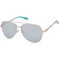 Rosa Metall Sonnenbrille für Frauen Guess