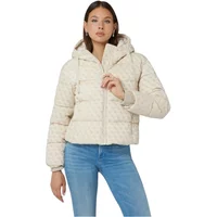 Daisy Logo Puffer Winterjacke Damen Beige Guess