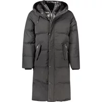 Herren Schwarze Kapuzenjacke Lang Guess