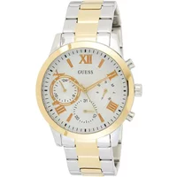 Solar Analog Quarz Edelstahl Bicolor Uhr Guess