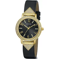 Elegante Damen Uhr Gold Leder Guess