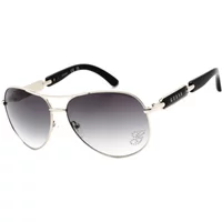 Stilvolle graue Metallsonnenbrille für Frauen Guess