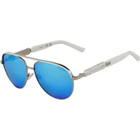 Stilvolle Graue Metallsonnenbrille für Frauen Guess