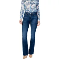 Blaue Einfarbige Abgenutzte Jeans Guess