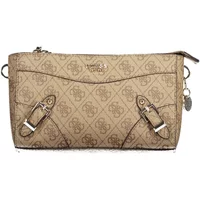 Beige Handtasche aus Polyurethan mit Verstellbarem Schultergurt Guess