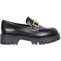 Schwarze Leder Ilary Slip On Loafers für Damen Guess