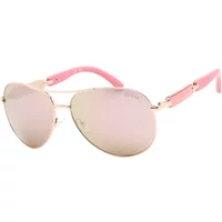 Rosa Metall Damen Sonnenbrille Guess