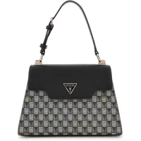 Schwarze Damen Handtasche mit Silbernen Details Guess