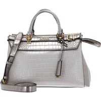 Krokodil Satchel Handtasche - Metallischer Stil Guess