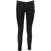 Schwarze Skinny Denim Jeans mit Logo Guess