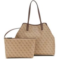 Guess Umhängetasche GUESS Shopper Handtasche Eco Victtoria Latte Logo/Brown (1-tlg)