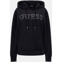 Guess Hoodie - Strass Hoodie - Velours Hoodie - COUTURE HOODIE SWEATSHIRT