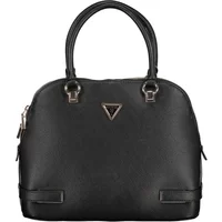 Schwarze Polyurethan-Handtasche mit Verstellbarem Riemen Guess