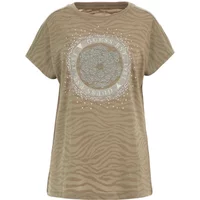 Flüssiges Logo Strass T-Shirt Guess