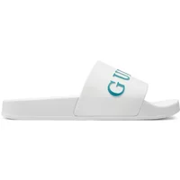 Flache PVC-Slider mit Logo-Relief Guess