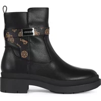 Eco-Leder Stiefelette mit Logo-Platte Guess