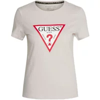 Baumwoll Logo T-Shirt - Beige Guess