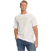 Dreieck Logo Baumwoll T-Shirt Guess