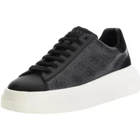 Schwarze Sneakers 4G Logo Wildleder Einsätze Guess